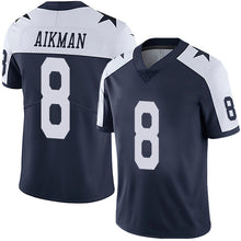 Load image into Gallery viewer, Youth Cowboys Custom #8 Troy Aikman Gratitude Blue Alternate Stitched NFL Vapor Untouchable Limited Jersey
