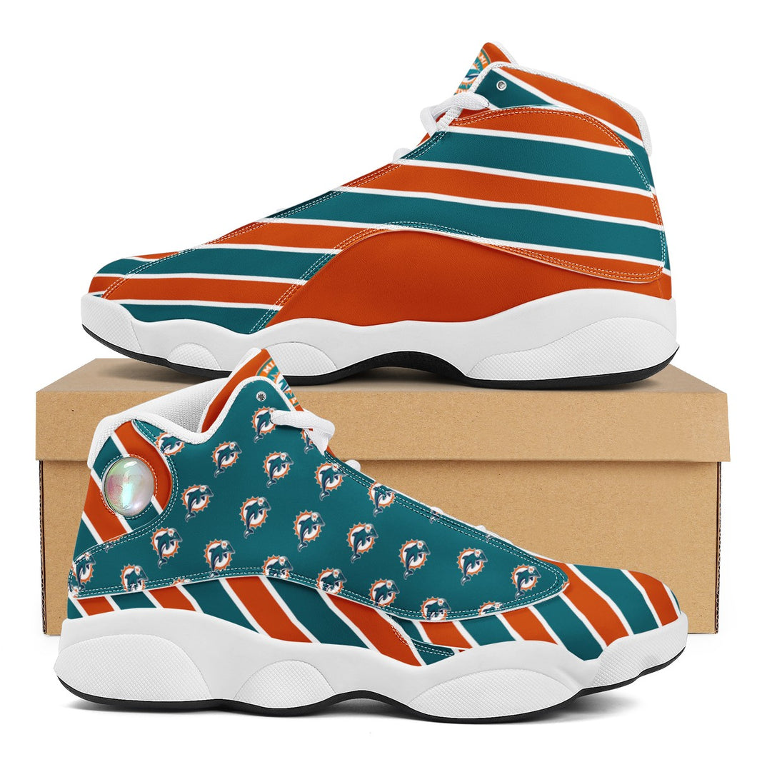 NFL Miami Dolphins Sport High Top Basketball Sneakers Shoes For Men Women