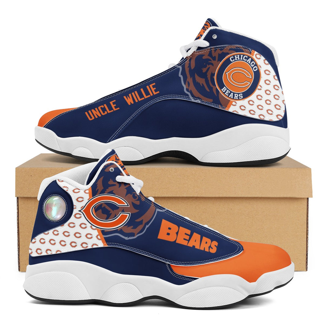 NFL Chicago Bears Sport High Top Basketball Sneakers Shoes For Men Women