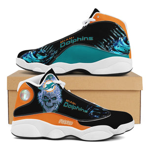 NFL Miami Dolphins Sport High Top Basketball Sneakers Shoes For Men Women