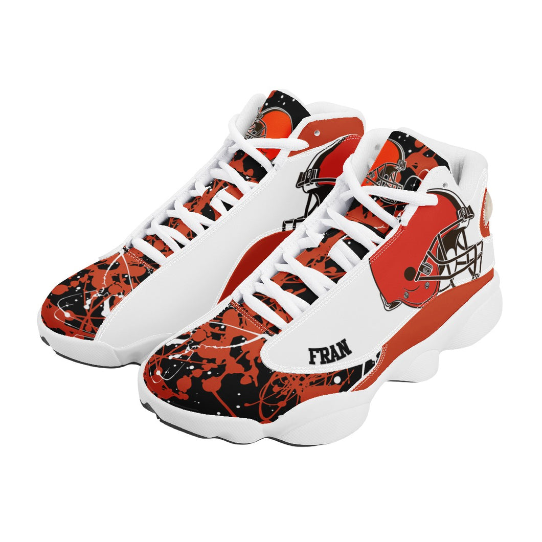 NFL Cleveland Browns Sport High Top Basketball Sneakers Shoes For Men Women