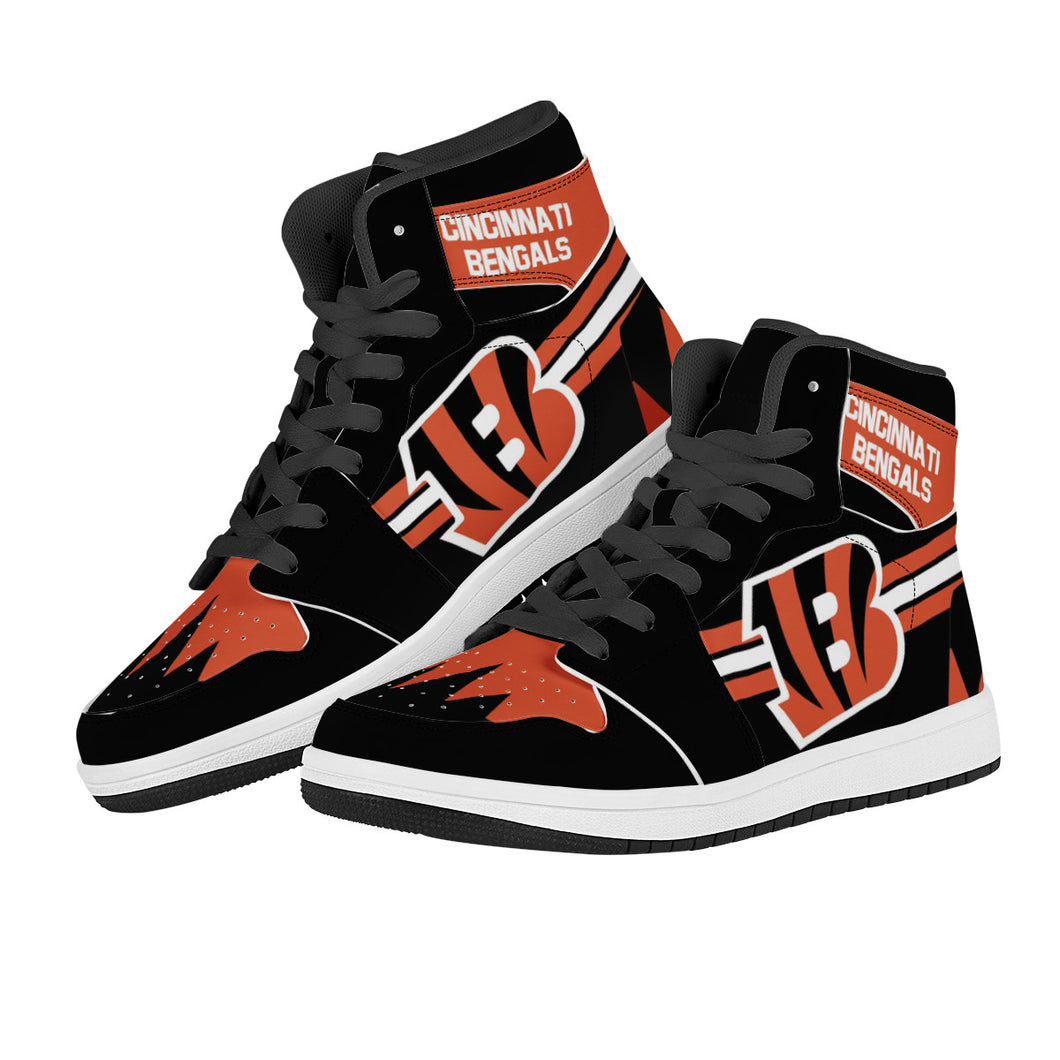 NFL Cincinnati Bengals Air Force 1 High Top Fashion Sneakers Skateboard Shoes