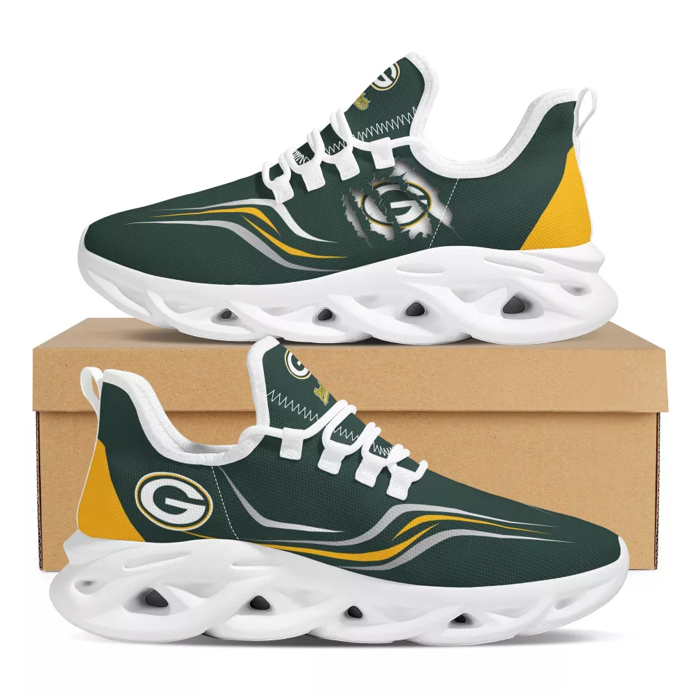NFL Green Bay Packers Casual Jogging Running Flex Control Shoes For Men Women