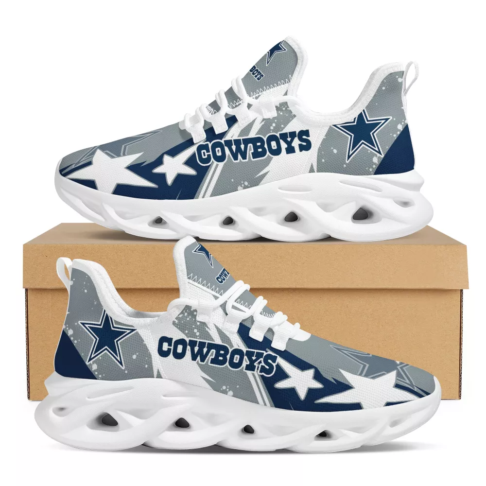 NFL Dallas Cowboys Casual Jogging Running Flex Control Shoes For Men Women