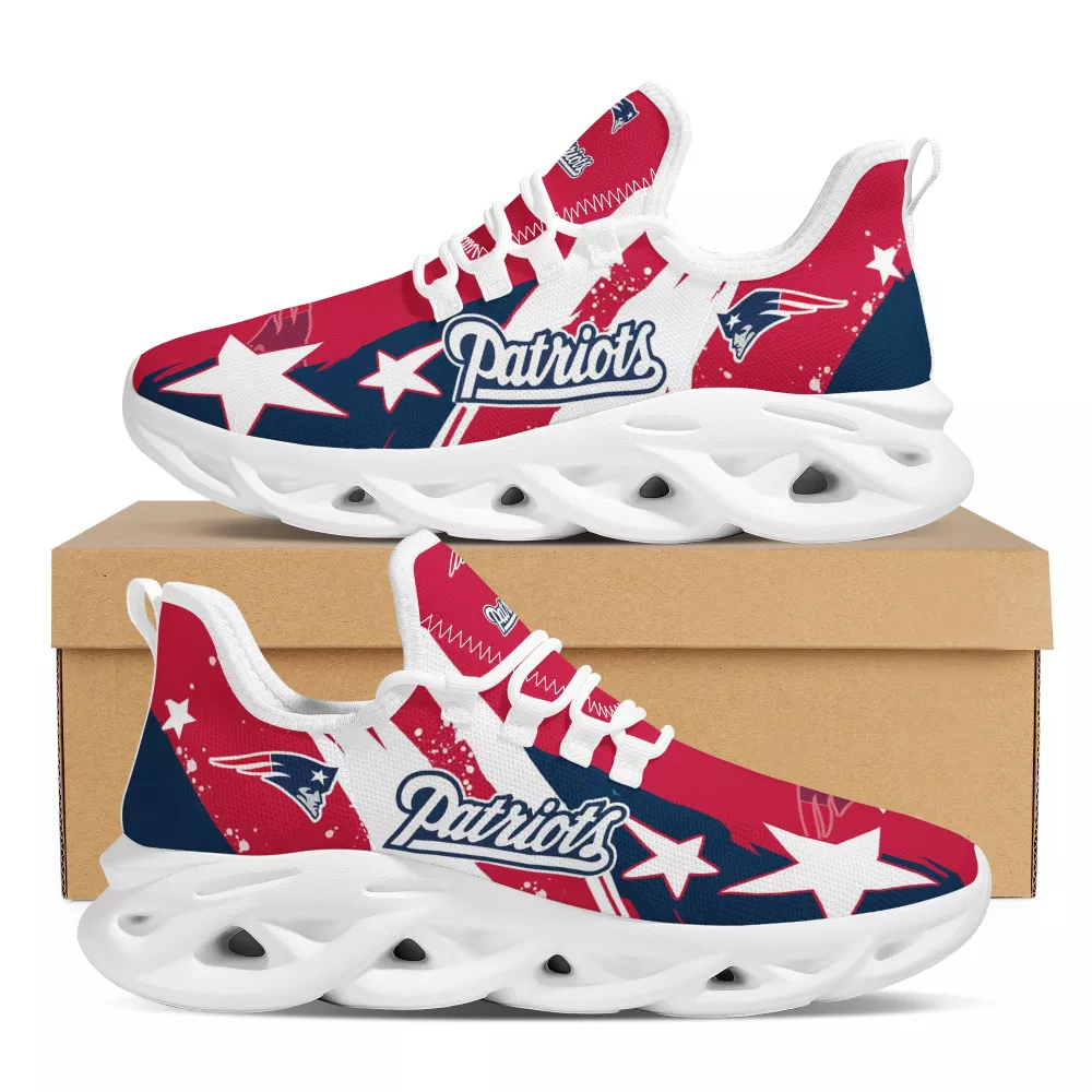 NFL  New England Patriots Casual Jogging Running Flex Control Shoes For Men Women