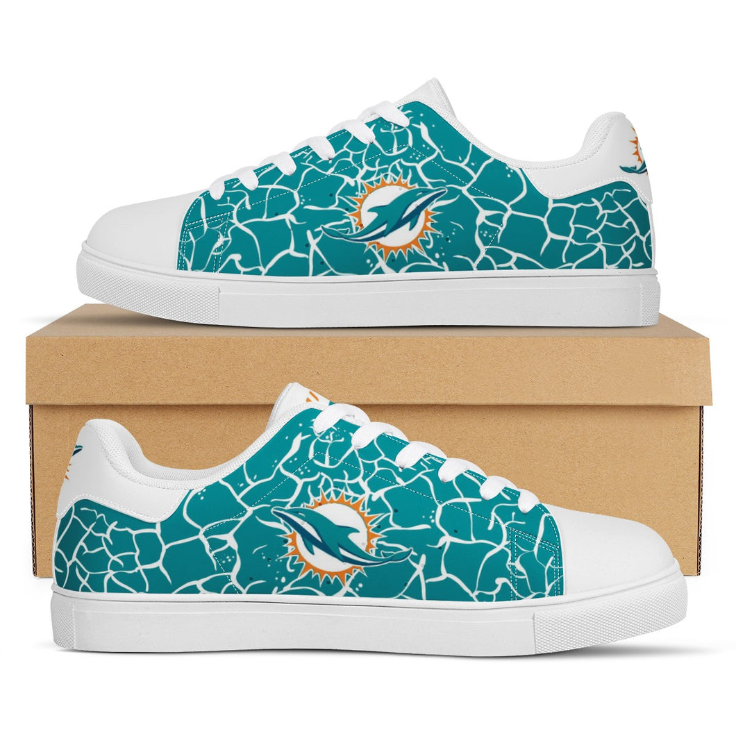 NFL Miami Dolphins Stan Smith Low Top Fashion Skateboard Shoes