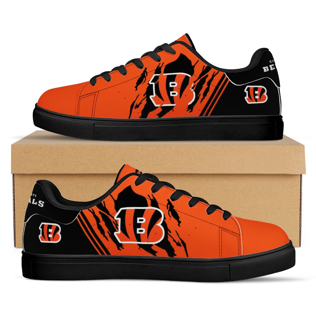 NFL Cincinnati Bengals Stan Smith Low Top Fashion Skateboard Shoes
