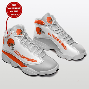 NFL Cleveland Browns Sport High Top Basketball Sneakers Shoes For Men Women