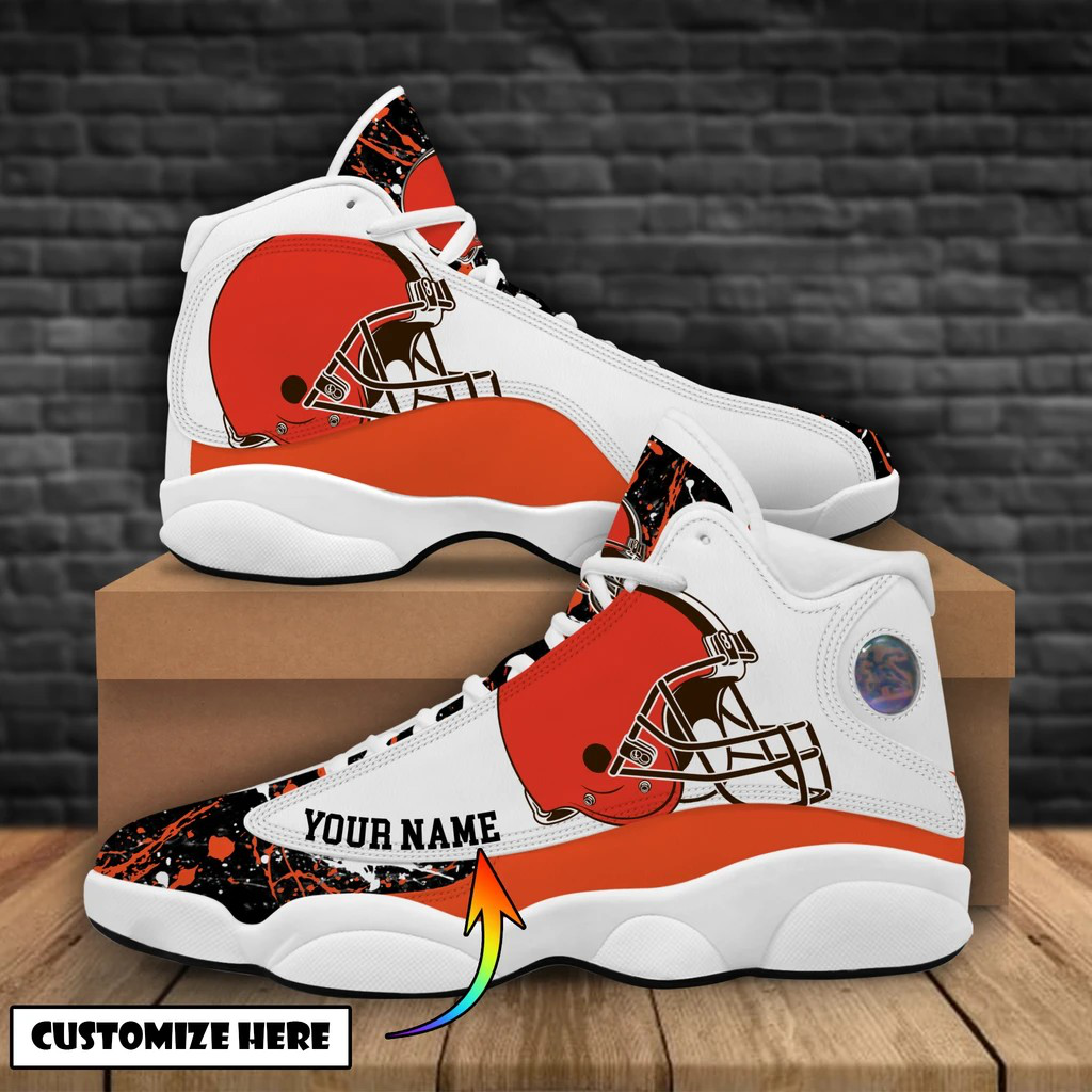 NFL Cleveland Browns Sport High Top Basketball Sneakers Shoes For Men Women