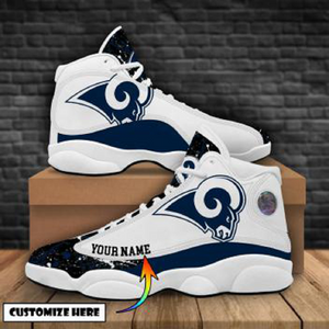 NFL Los Angeles Rams Sport High Top Basketball Sneakers Shoes For Men Women