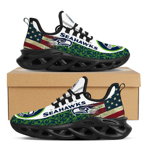 NFL   Seattle Seahawks Casual Jogging Running Flex Control Shoes For Men Women