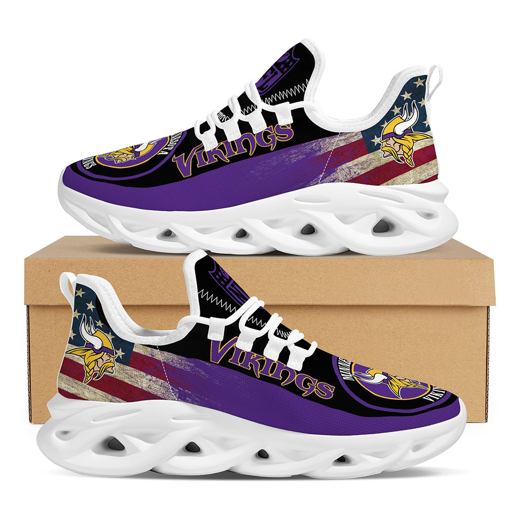 NFL  Minnesota Vikings Casual Jogging Running Flex Control Shoes For Men Women