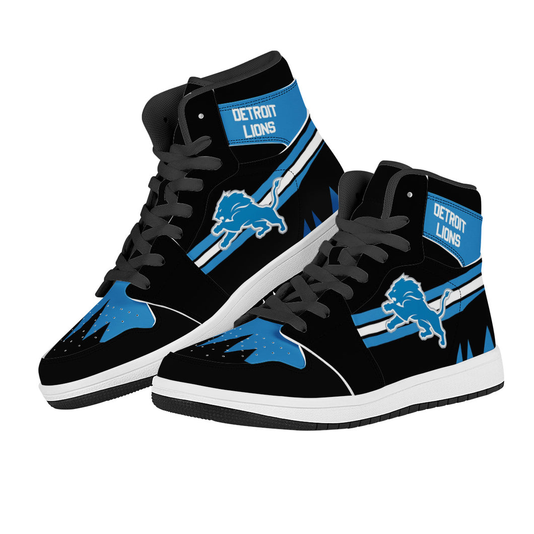 NFL Detroit Lions Air Force 1 High Top Fashion Sneakers Skateboard Shoes