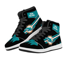 Load image into Gallery viewer, NFL Miami Dolphins Air Force 1 High Top Fashion Sneakers Skateboard Shoes
