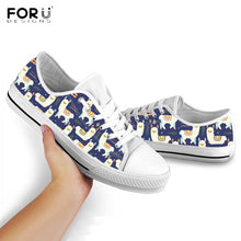 Load image into Gallery viewer, Youwuji Fashion Funny Animal Alpaca/Llama Cactus Printed Women Designer Shoes Casual Autumn Low Top Canvas Shoes Fashion Women Shoe
