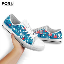 Load image into Gallery viewer, Youwuji Fashion Cute Cartoon Teeth/Tooth/Dental/Dentist Print Woman Low Top Canvas Shoes Spring/Autumn Ladies Shoes Casual Sneakers
