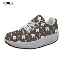 Load image into Gallery viewer, Youwuji Fashion Dentista Zapatos Mujer Flats Women Shoes Platform Casual Fitness Swing Shoes Woman Cute Dentist Print Women&#39;s Health
