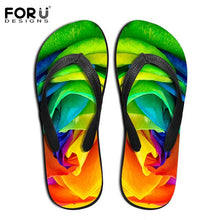 Load image into Gallery viewer, Yowuji Fashion Women&#39;s Slippers Fashion Woman Summer Beach Sandals Female Flower Patter Flip Flops Leisure Flats Shoes Flip-Flops
